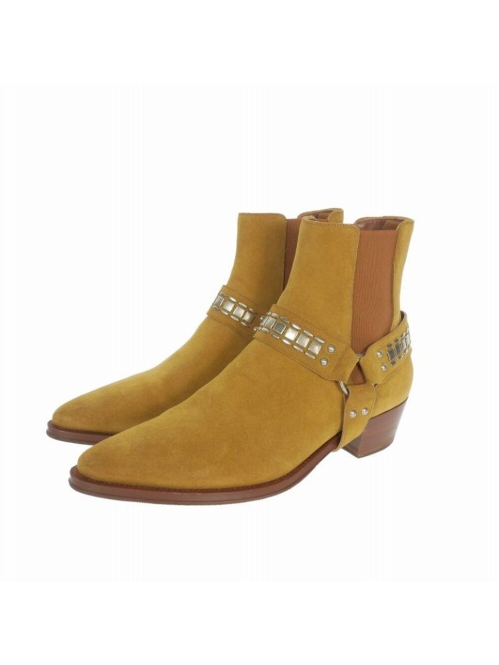 Celine Camargue Biker Chelsea Boots Chain Boots Shoes Beige NI